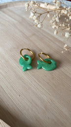 Pampilles poissons verts jade