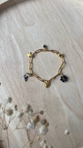 Bracelet breloques noir&doré