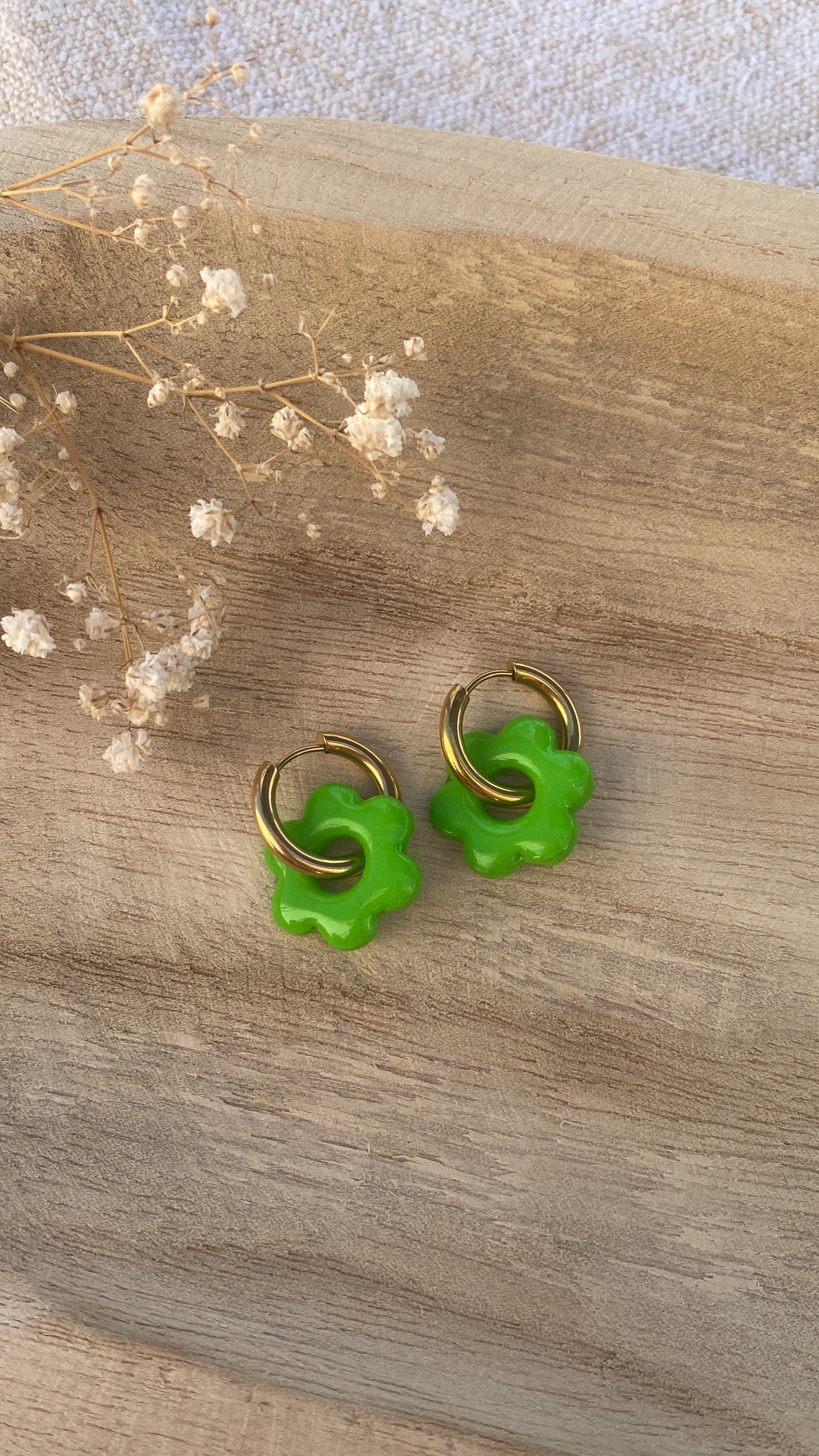 Pampilles fleurs vertes