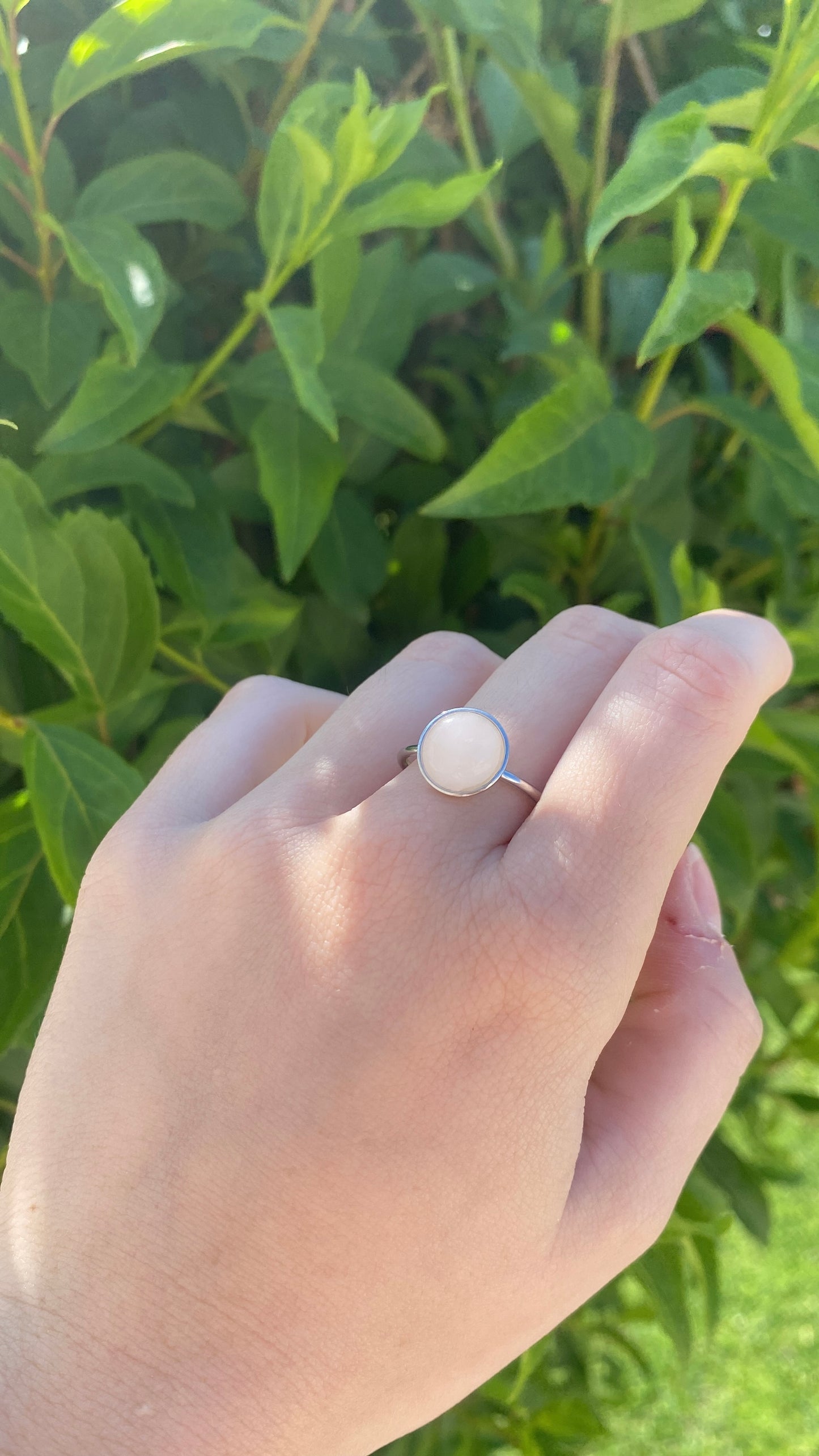Bague argentée quartz