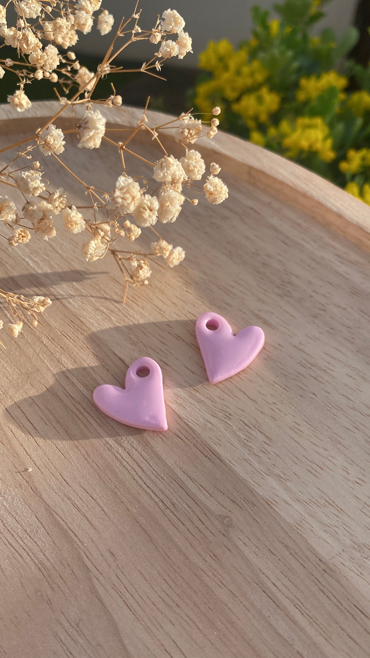 Pampilles cœurs, roses