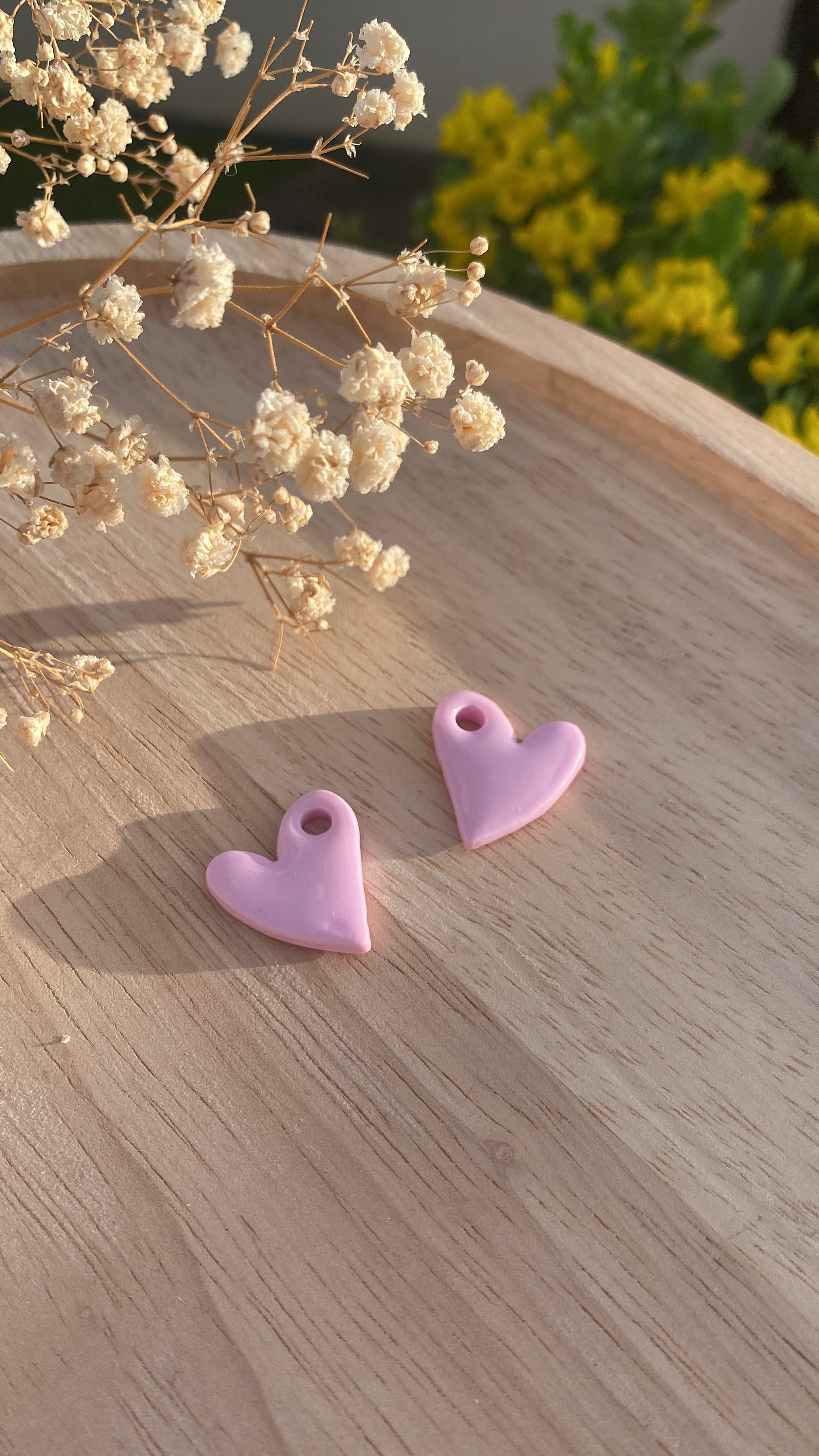 Pampilles cœurs, roses