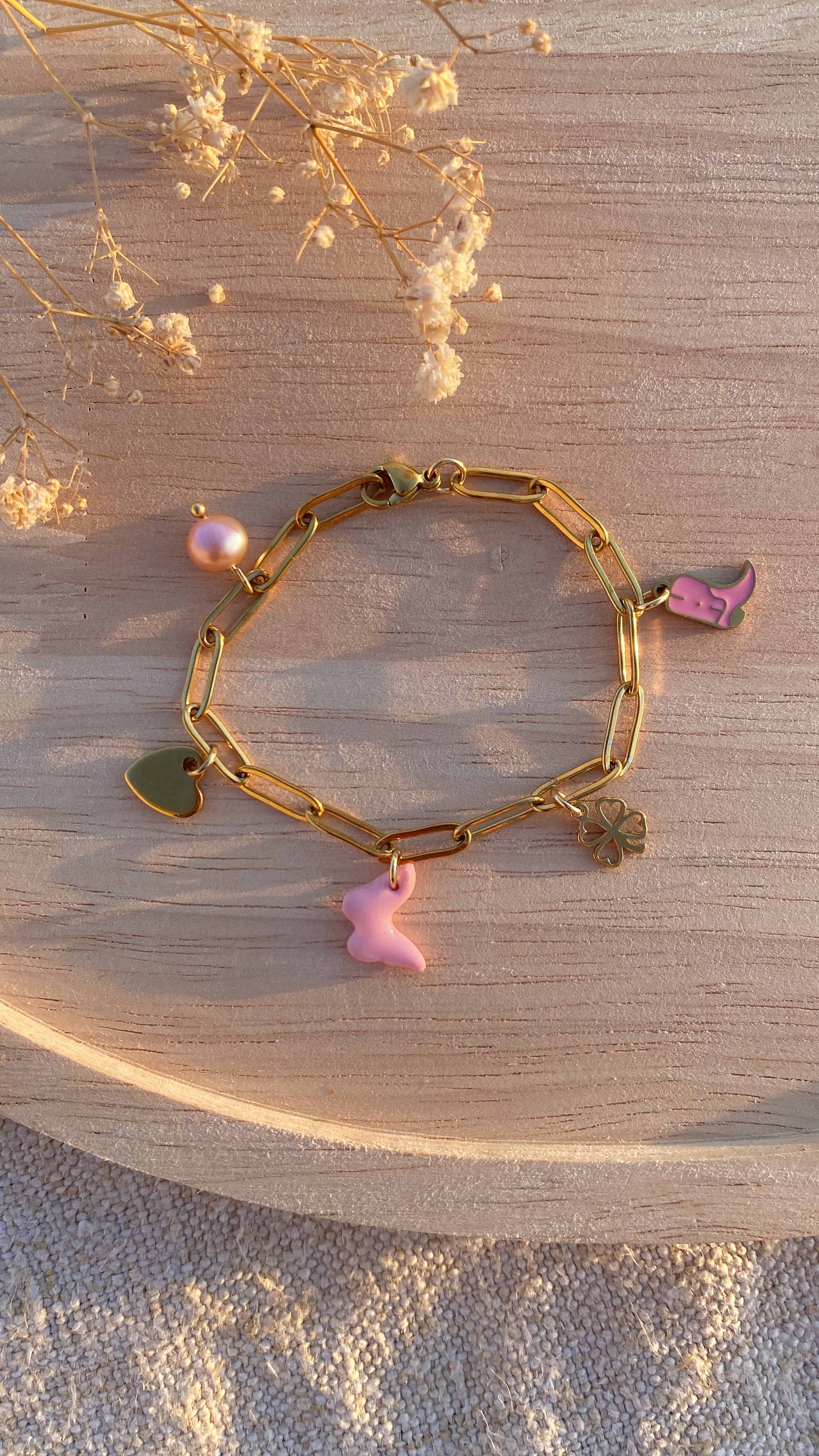 Bracelet breloque girly