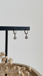 Boucles strass argentées