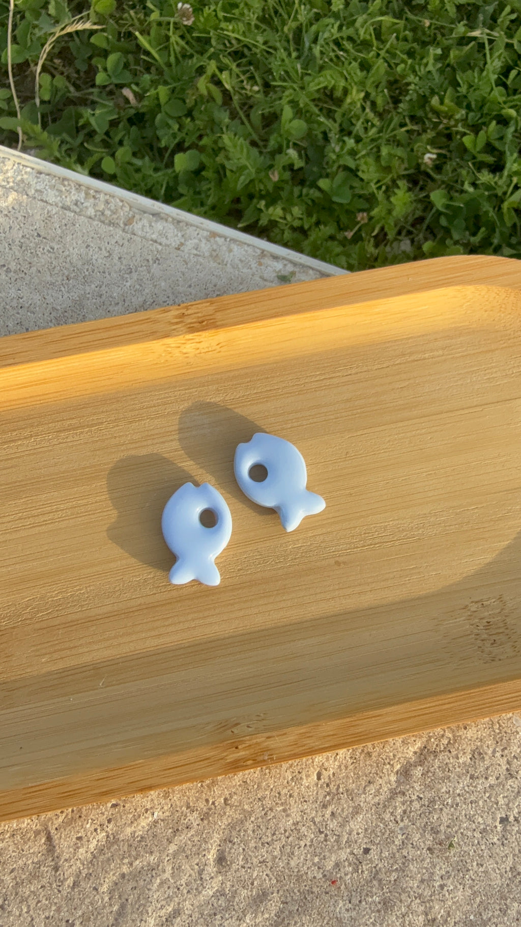 Poissons bleus pastels