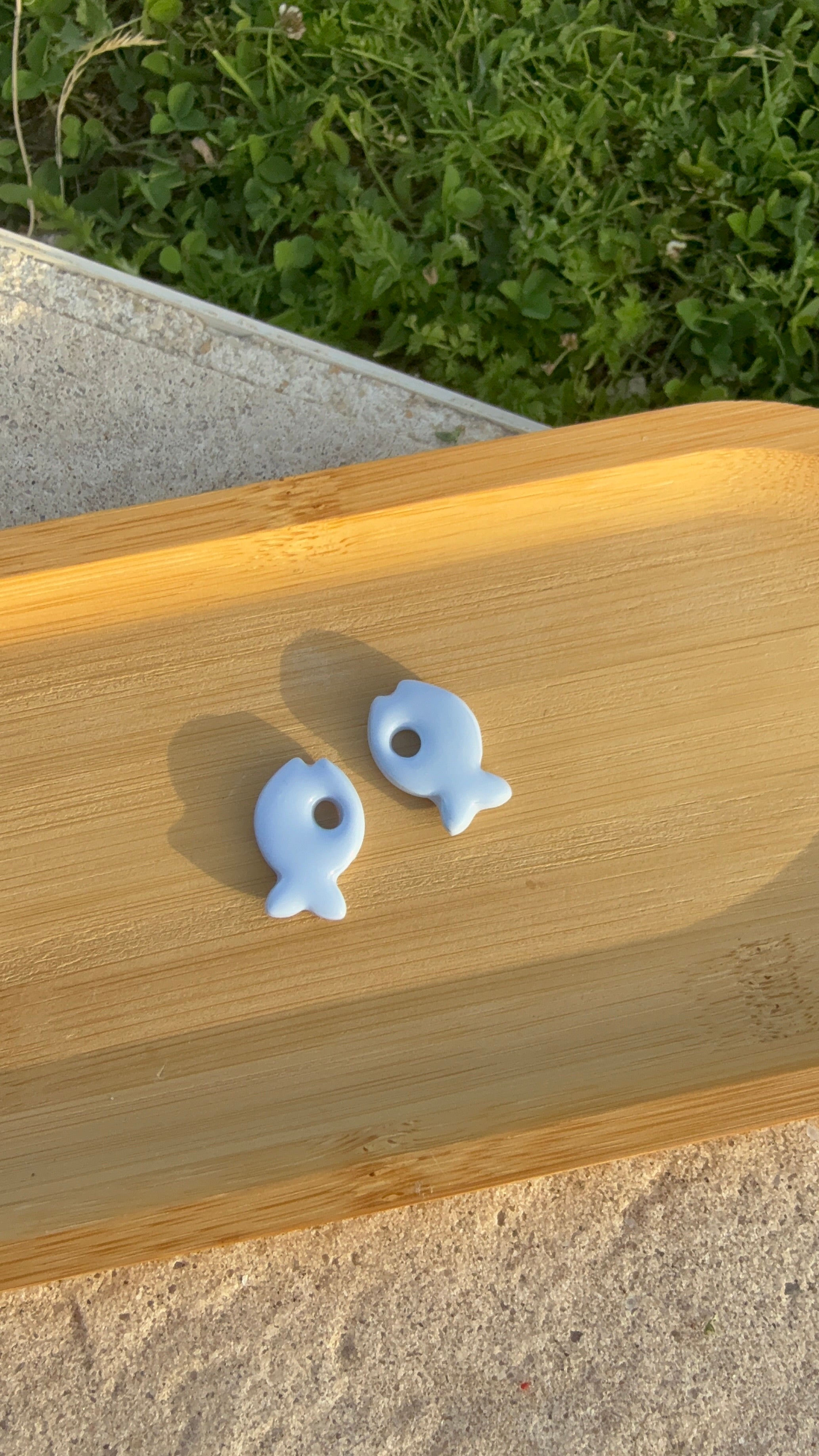 Poissons bleus pastels