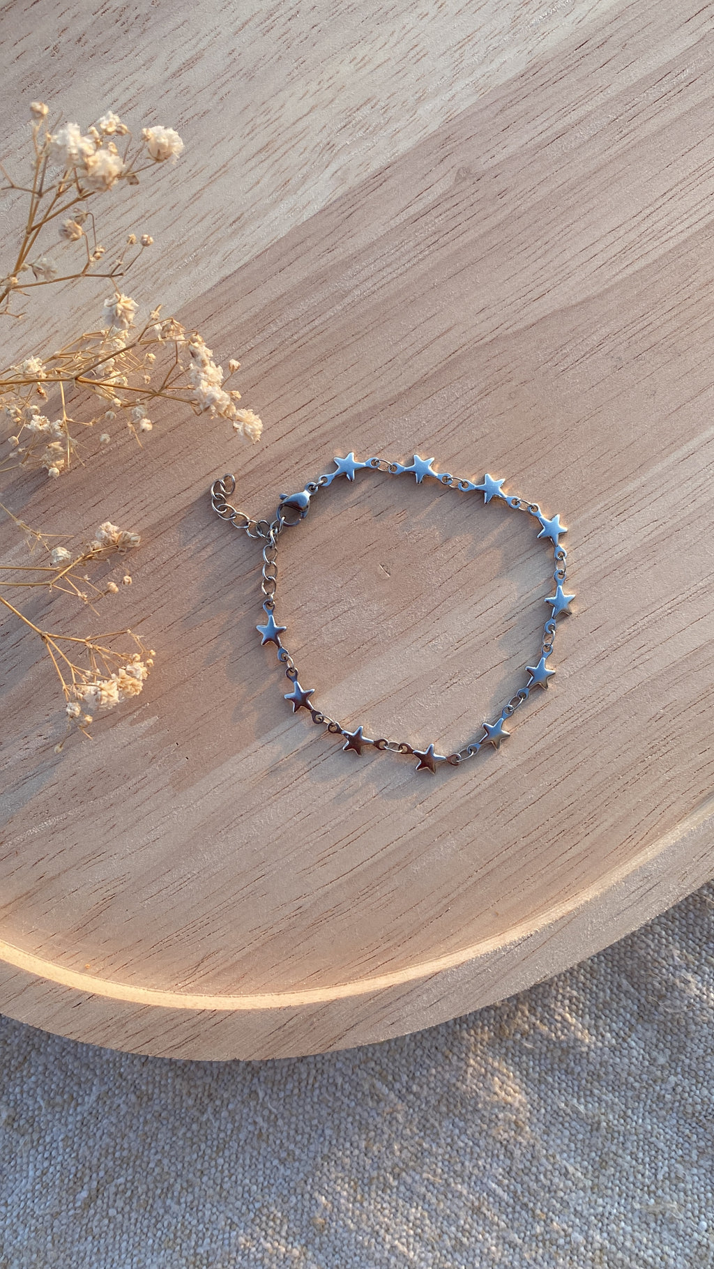 Bracelet étoiles argenté