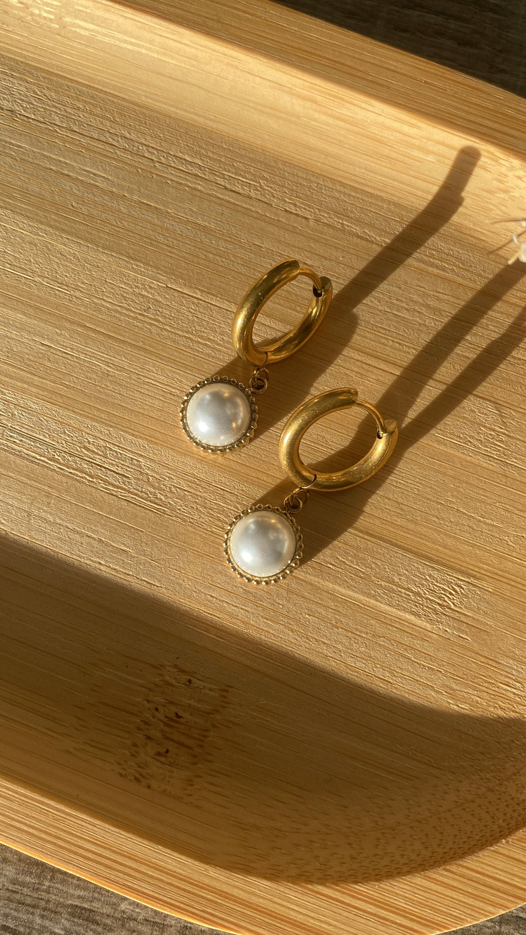 Boucles d’oreilles demi-perles
