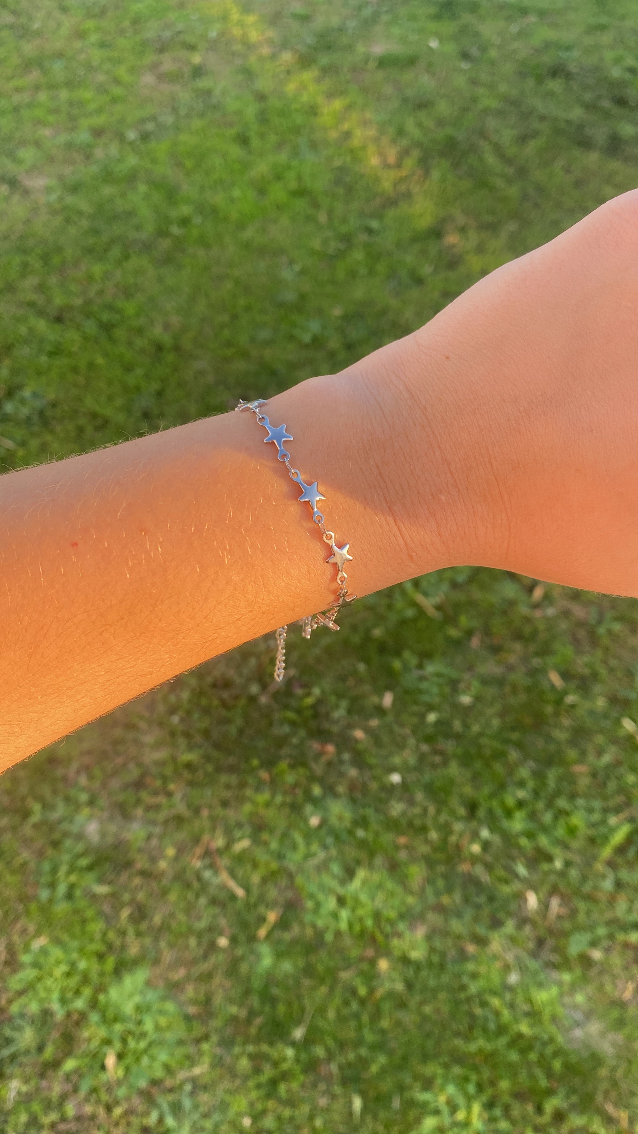 Bracelet étoiles argenté