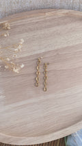Boucles d’oreilles chaîne dorée pendante