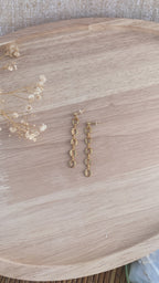 Boucles d’oreilles chaîne dorée pendante