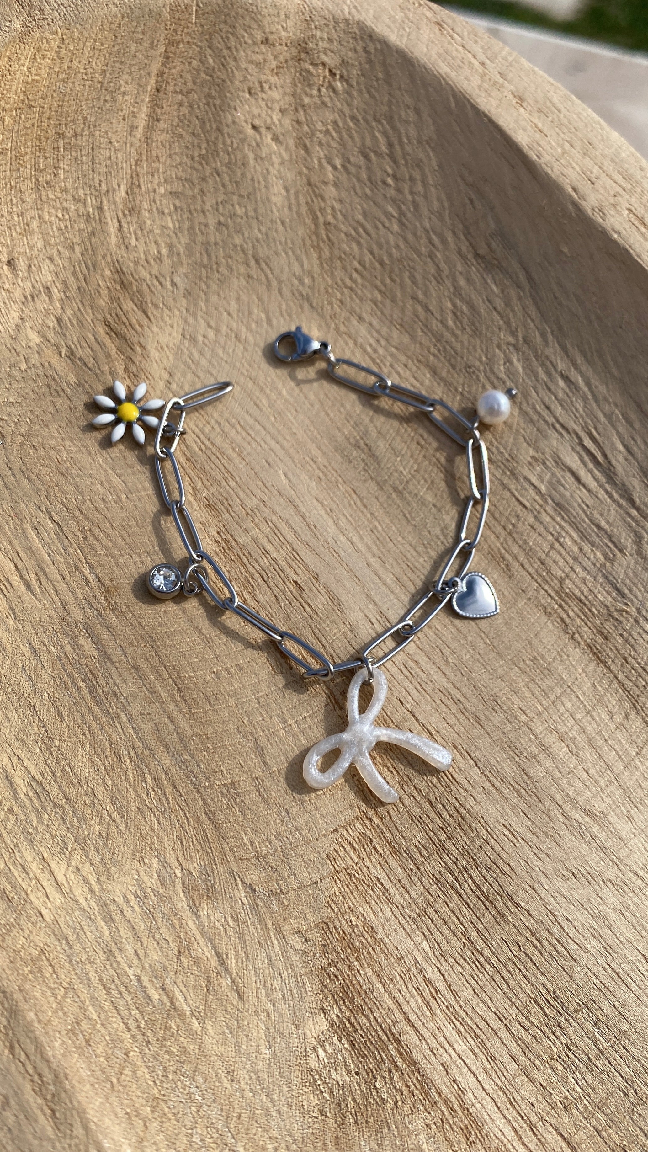 Bracelet breloques argenté