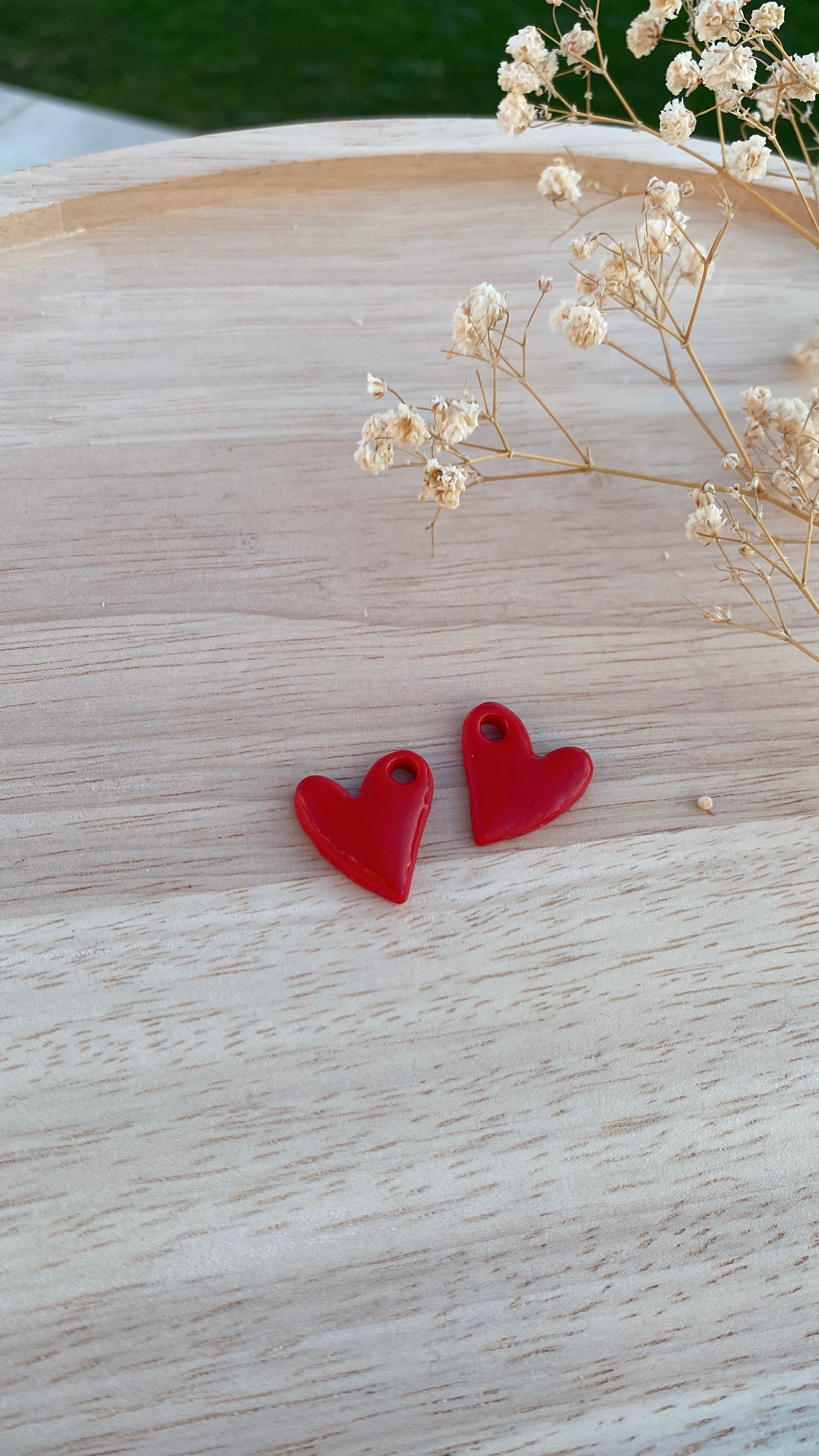 Pampilles cœurs, rouges