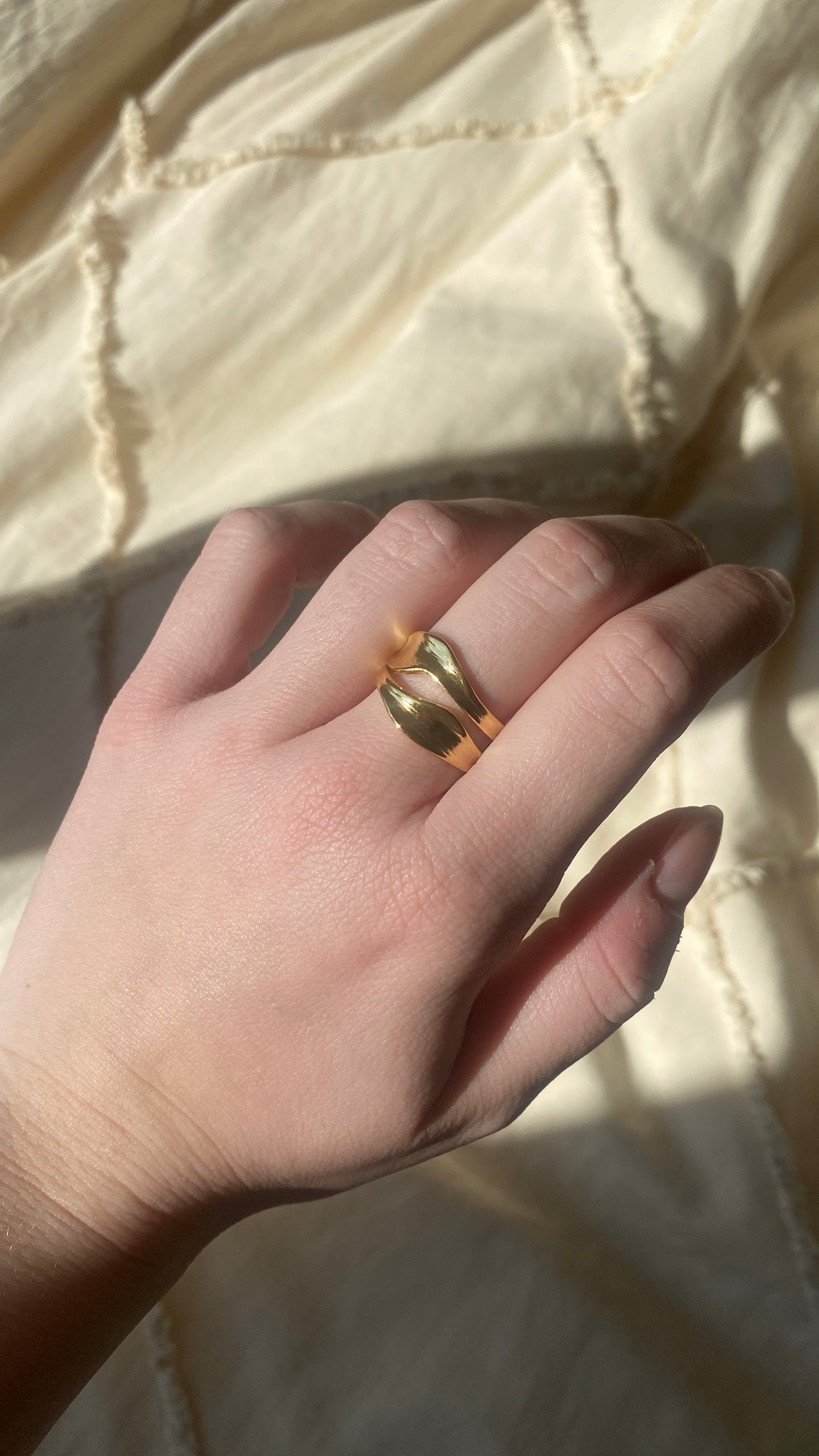 Bague « équiLibre » dorée