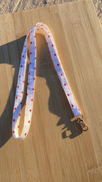 Porte-badge petits cœurs
