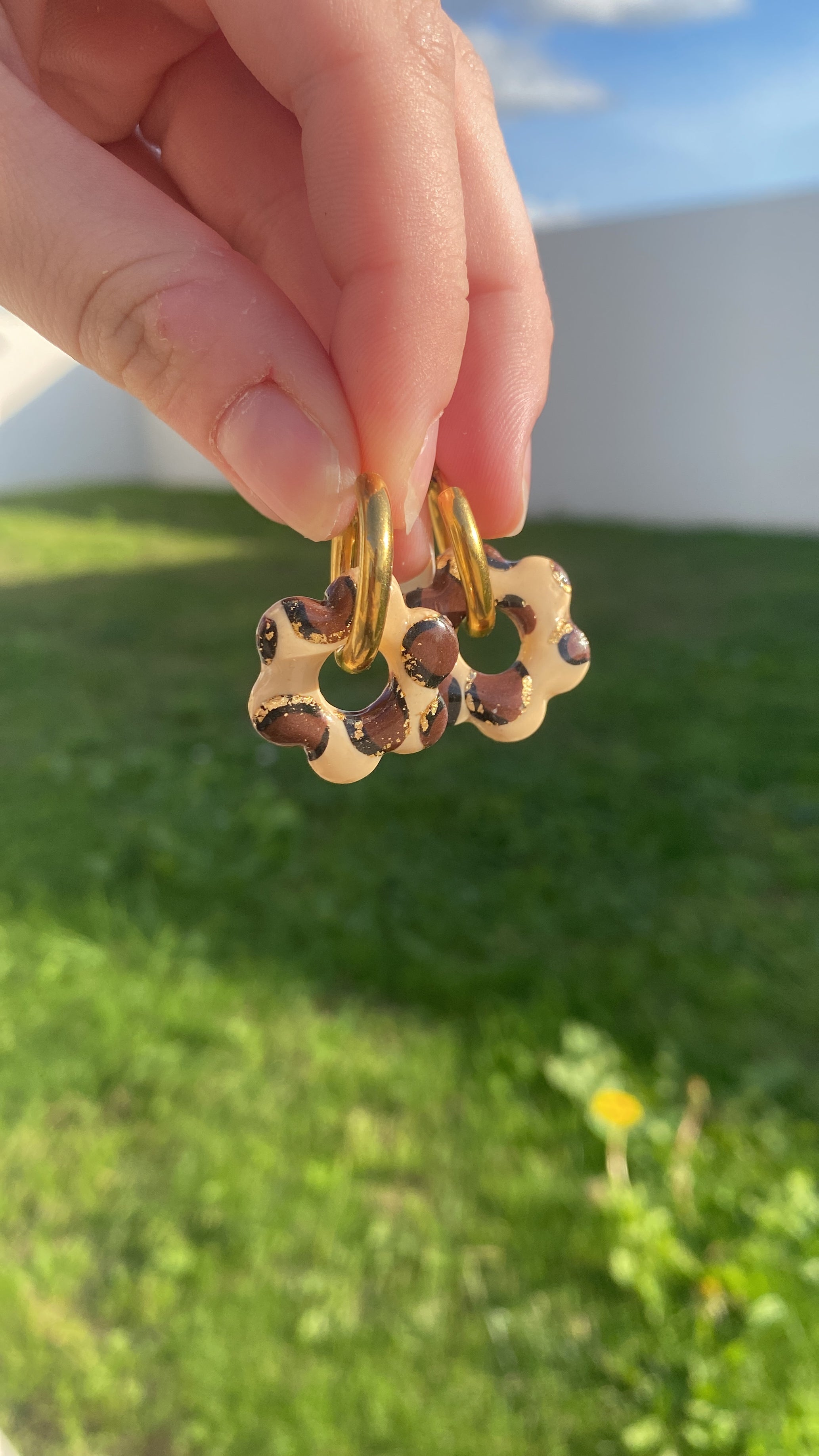 Pampilles fleurs léopard