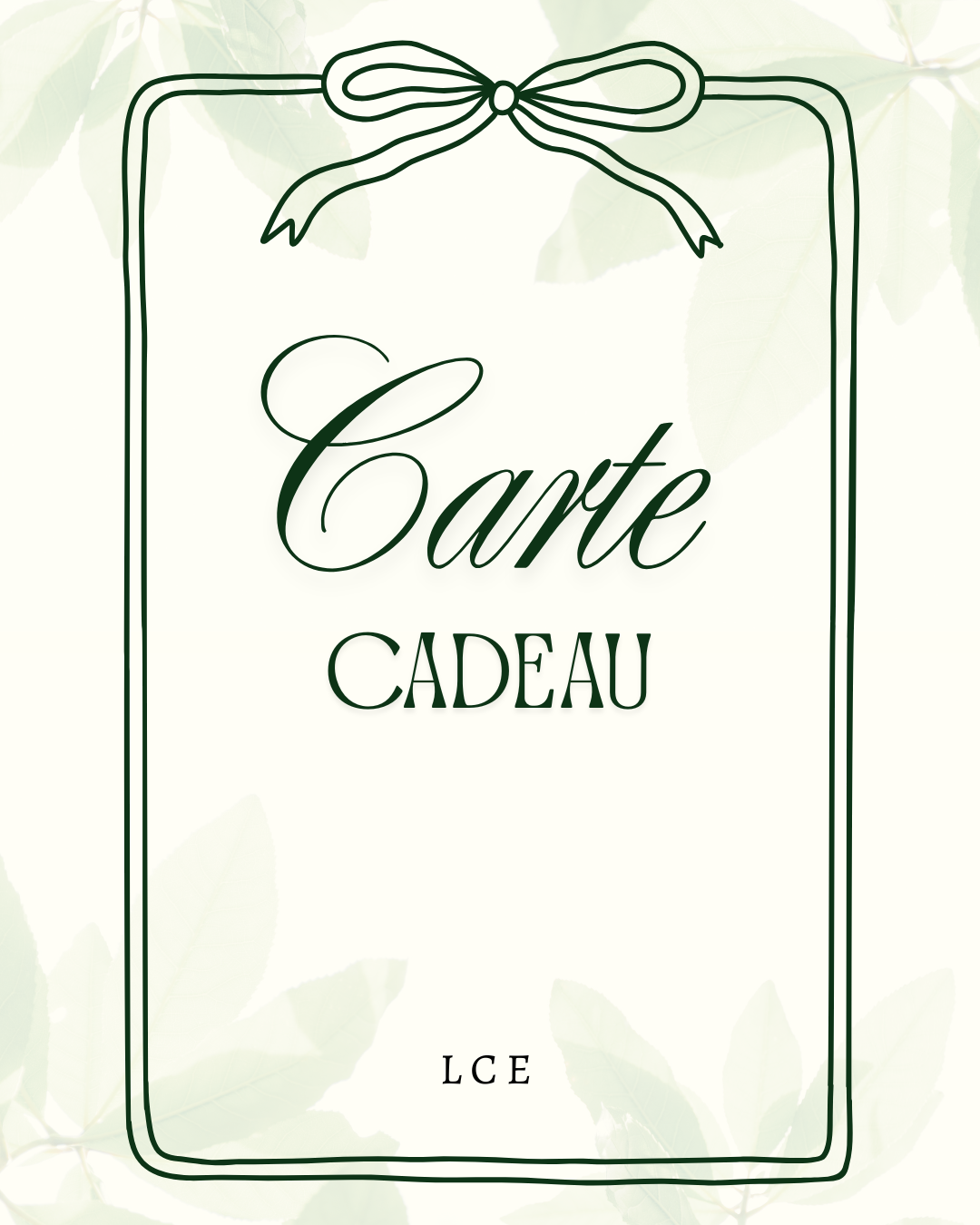 Carte cadeau LCE