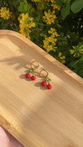 Boucles d'oreilles cerises