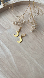 Boucles d’oreilles lunes dorées