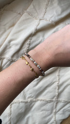 Bracelet perles tons marrons