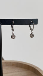 Boucles strass argentées