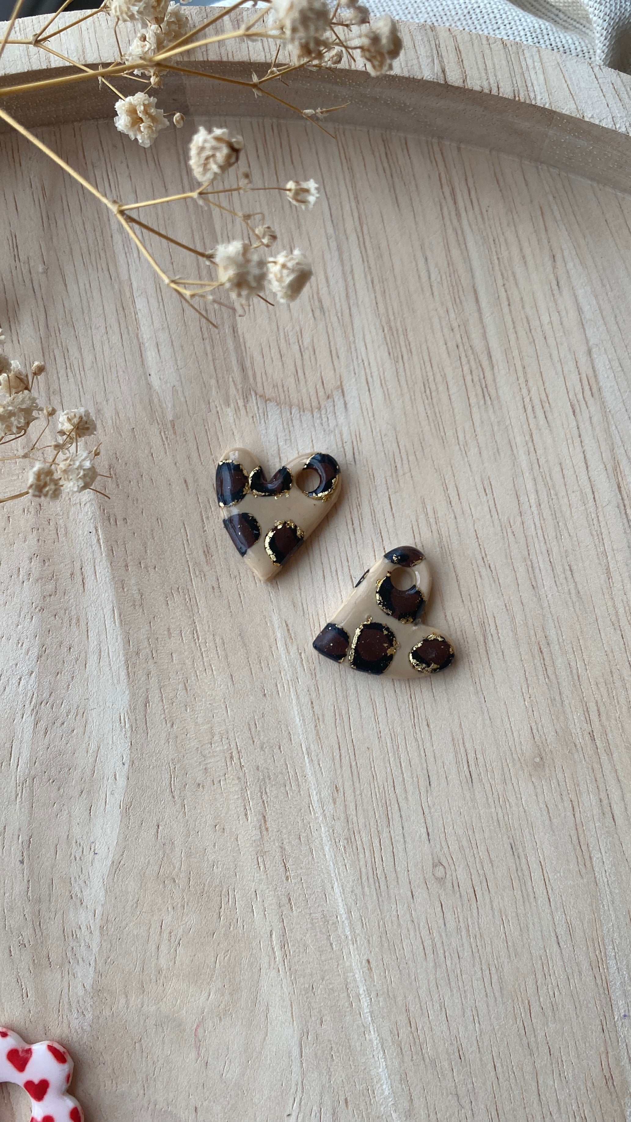 Pampilles coeurs léopard