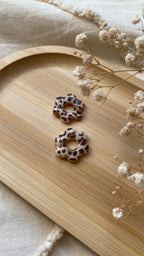 pampilles fleurs motif léopard